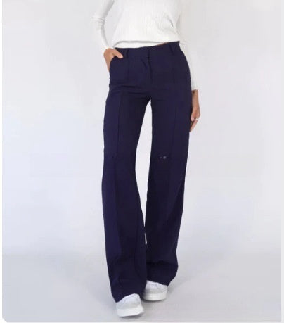 Women's Casual Design Stitching Straight Slim-fit Pants